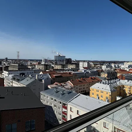 Huoneisto New Sky High Lr, 1br, 1ba, Sauna, Gbalcony, 45m2, 12krs Oulu